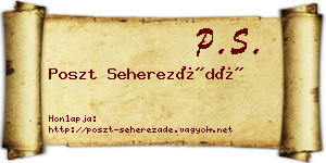 Poszt Seherezádé névjegykártya
